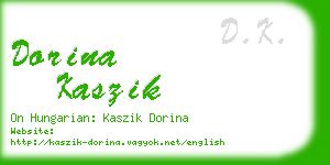 dorina kaszik business card